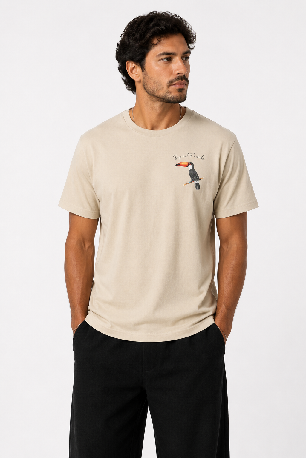 Unisex Costa Rica T-Shirt by SABRYCloth.Studio featuring a vibrant tropical island graphic on a casual cotton tee.