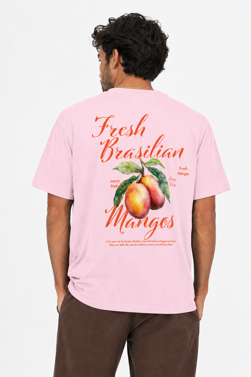 Unisex T-Shirt Brasilian Mango by SABRYCloth.Studio featuring a vibrant mango graphic on soft cotton fabric