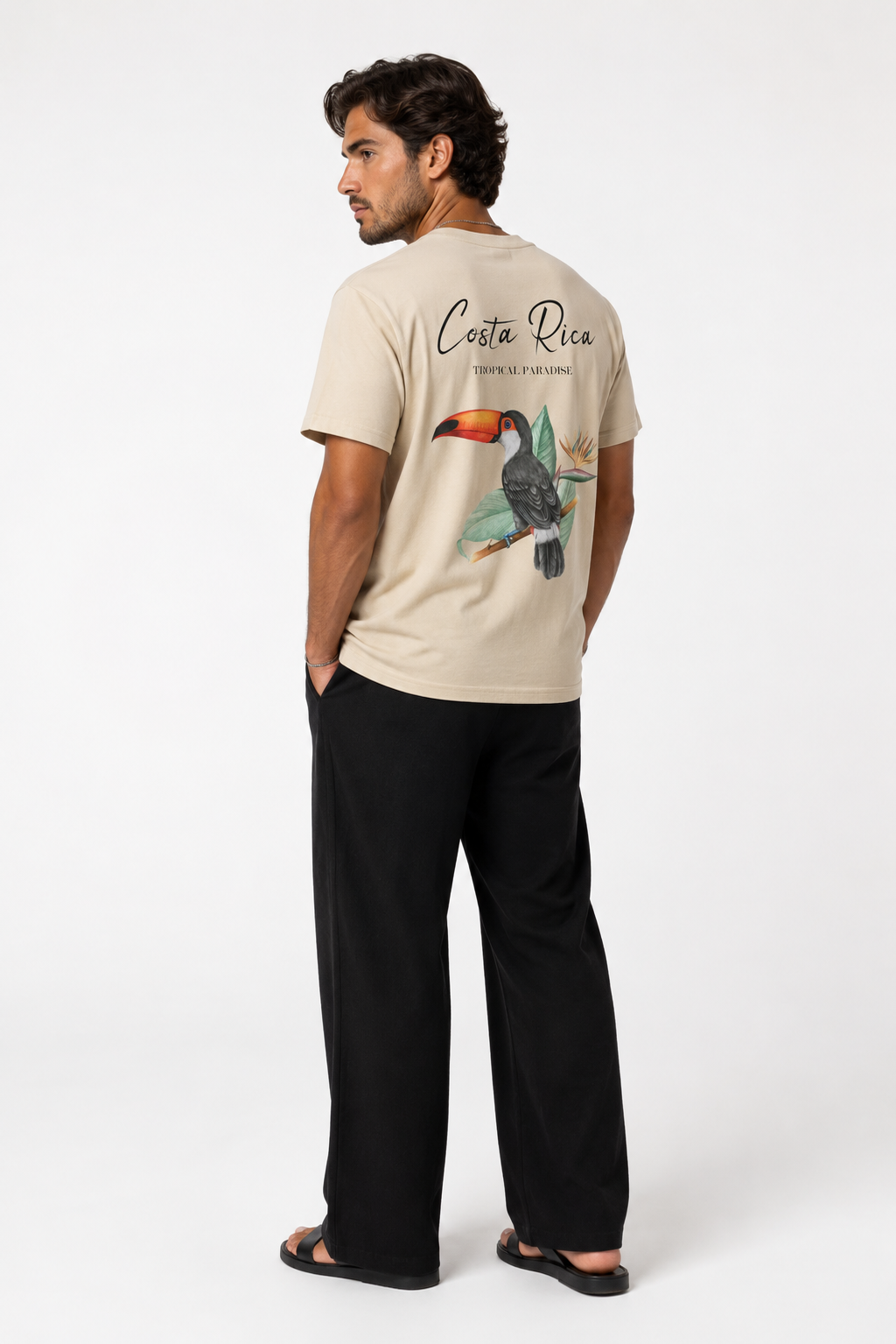 Unisex Costa Rica T-Shirt by SABRYCloth.Studio featuring a casual fit and tropical-themed design on soft fabric.