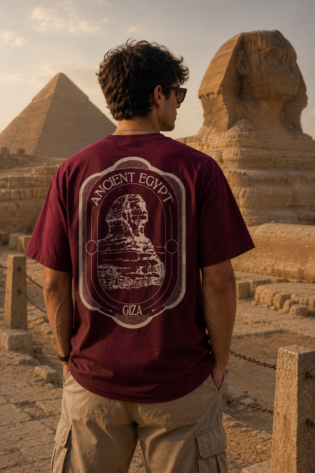 Egyptian Sphinx sculpture by SABRYCloth.Studio, featuring a detailed stone carving of the iconic ancient monument.
