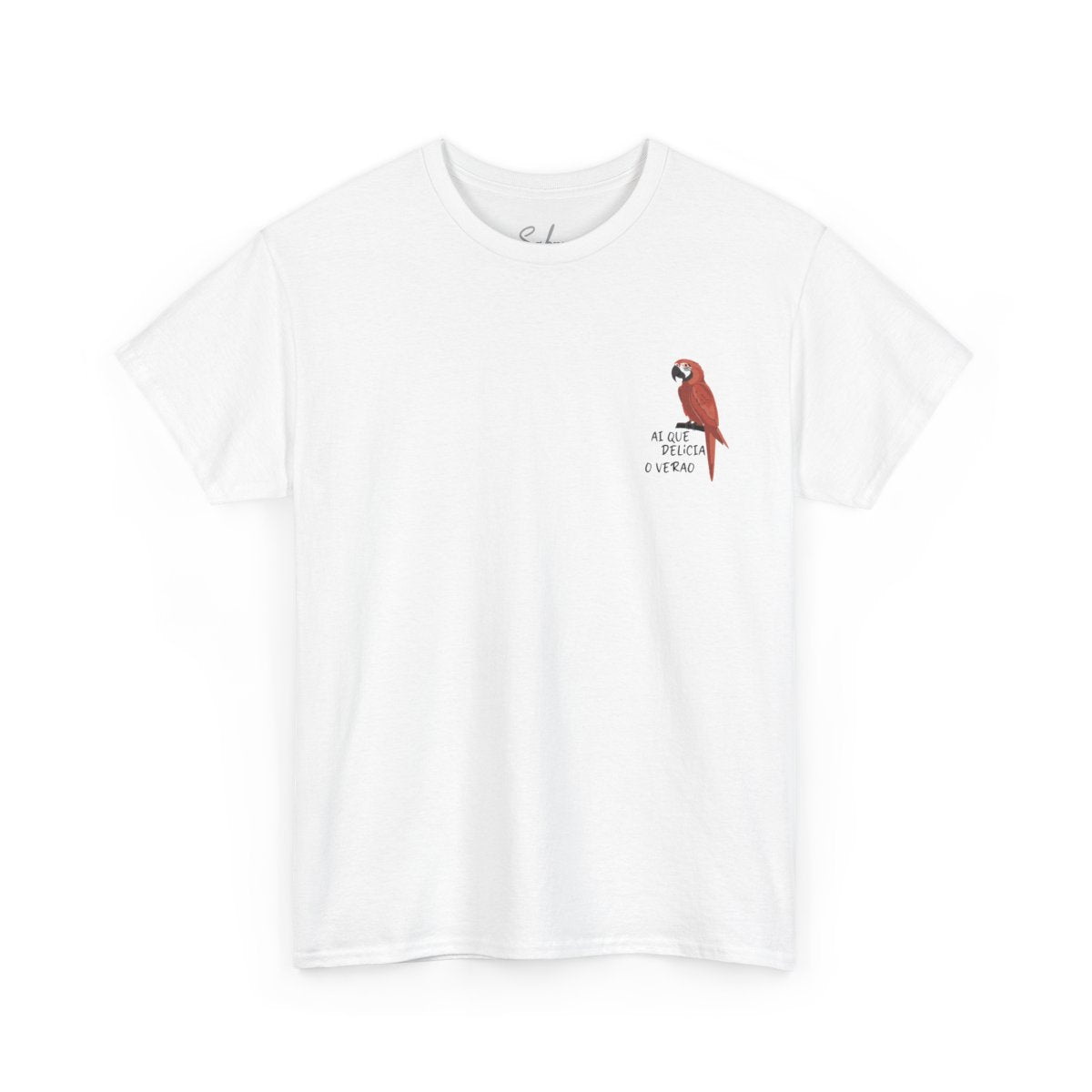 Unisex Tropical Brazil T-Shirt with colorful papagei bird design, perfect for summer vacation and travel in Brazil.